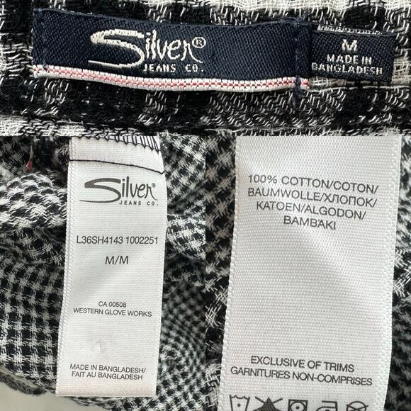 Silver Jeans gauzy plaid shirt long sleeve plaid women's medium - Picture 7 of 9